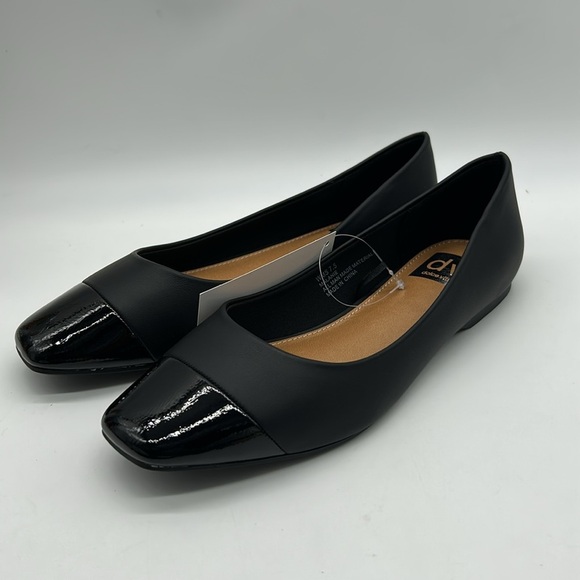 DV by Dolce Vita Malanie Women’s 7.5 Black Vegan Leather Ballet Flats NWB - Picture 4 of 10
